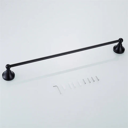 Black Antique Single Towel Rail #20194