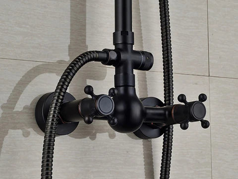 Oil Rubbed Black Antique Wall Mounted Shower #201718