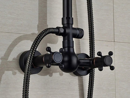 Oil Rubbed Black Antique Wall Mounted Shower #201718