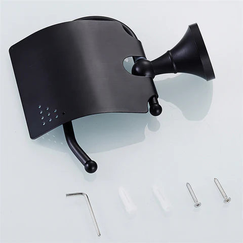 Antique Black Toilet Roll Holder #20191