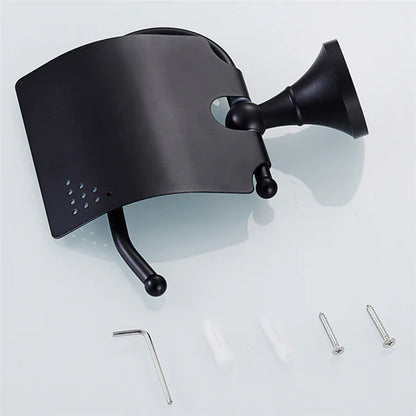 Antique Black Toilet Roll Holder #20191