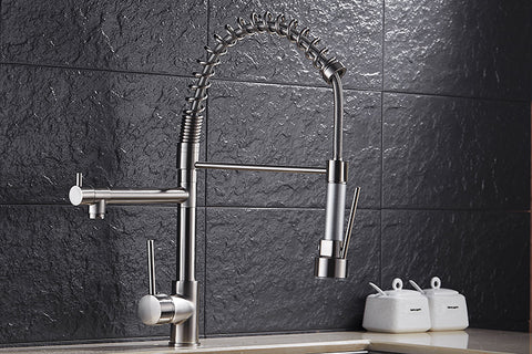 Brushed Nickel Dual Kitchen Mixer #201771