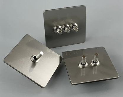 Elegant Range - Silver Toggle Light Switch