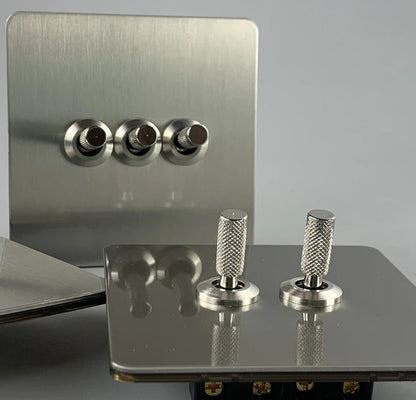 Elegant Range - Silver Toggle Light Switch