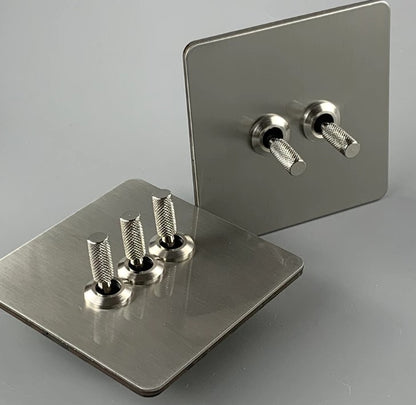 Elegant Range - Silver Toggle Light Switch