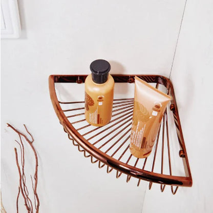 Rose Gold Modern Bathroom Corner Shelf #201922