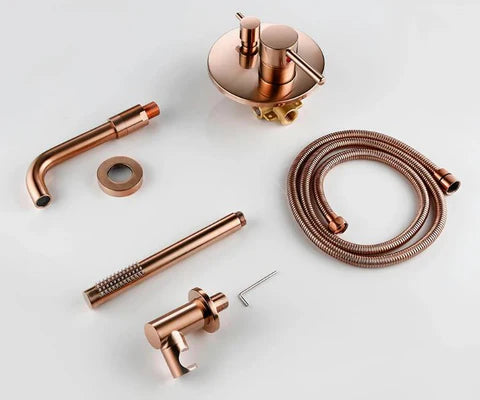 Rose Gold Wall Mounted Bath Mixer #20268