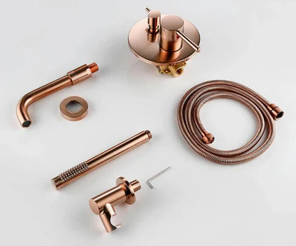 Rose Gold Wall Mounted Bath Mixer #20268
