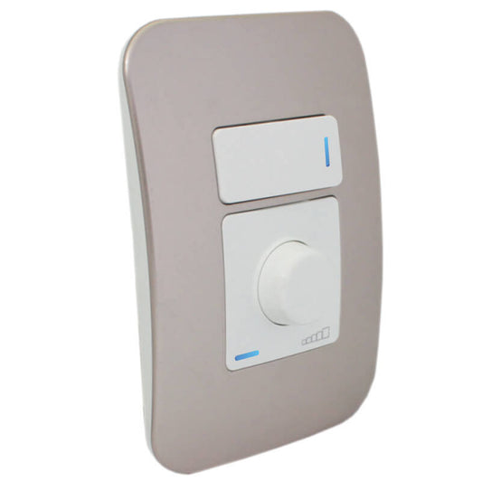 Rotary Dimmer with Locator Switch - Champagne