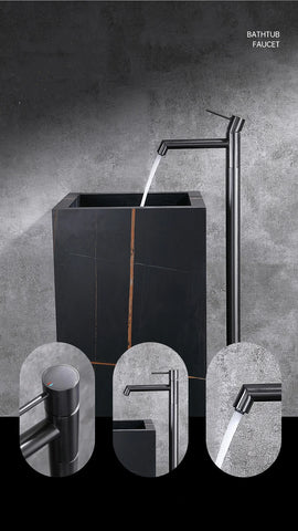 Gunmetal Grey Floor Stand Basin Mixer #202403