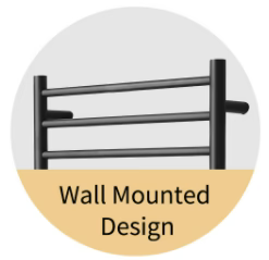 Matt Black Heated Towel Rail #20204