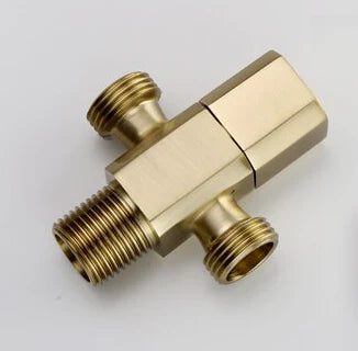 Double Angle Valve Brushed Gold #20109