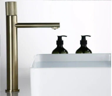 Brushed Gold Tall Basin Mixer #20121