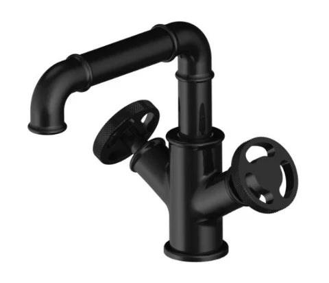 Steampunk Matt Black Basin Mixer #20123
