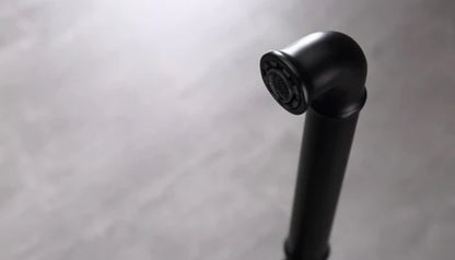 Steampunk Matt Black Basin Mixer #20123