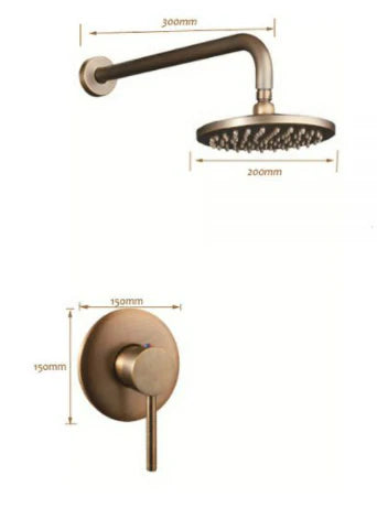 Brass Concealed Shower Unit with Single Lever Handle