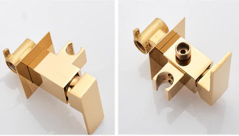 Gold Bidet Mixer with Hand Sprayer #20129