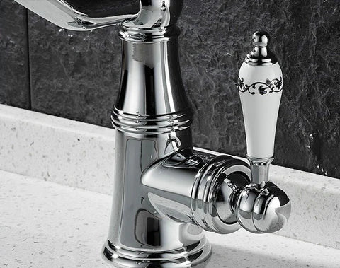 Chrome Basin Mixer Crystal #202545