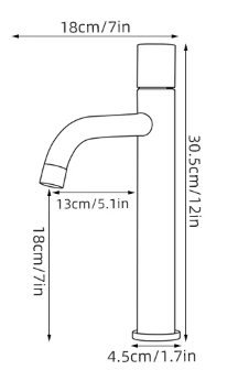 Tall Brass Basin Mixer #202517