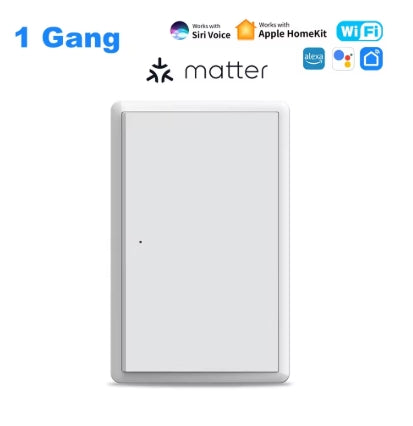 Matter WiFi Smart Wall Light Switch – 1–4 Lever