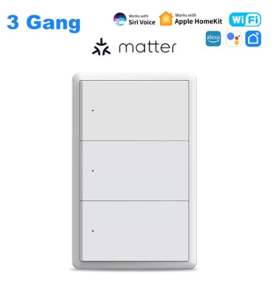 Matter WiFi Smart Wall Light Switch – 1–4 Lever