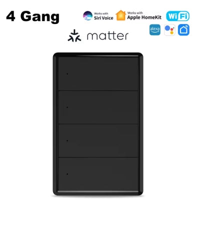 Matter WiFi Smart Wall Light Switch – 1–4 Lever