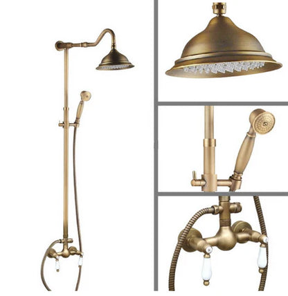Wall Mounted Brass Shower with Ceramic Handle #201746
