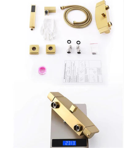 Modern Shiny Gold Bath Mixer #202339