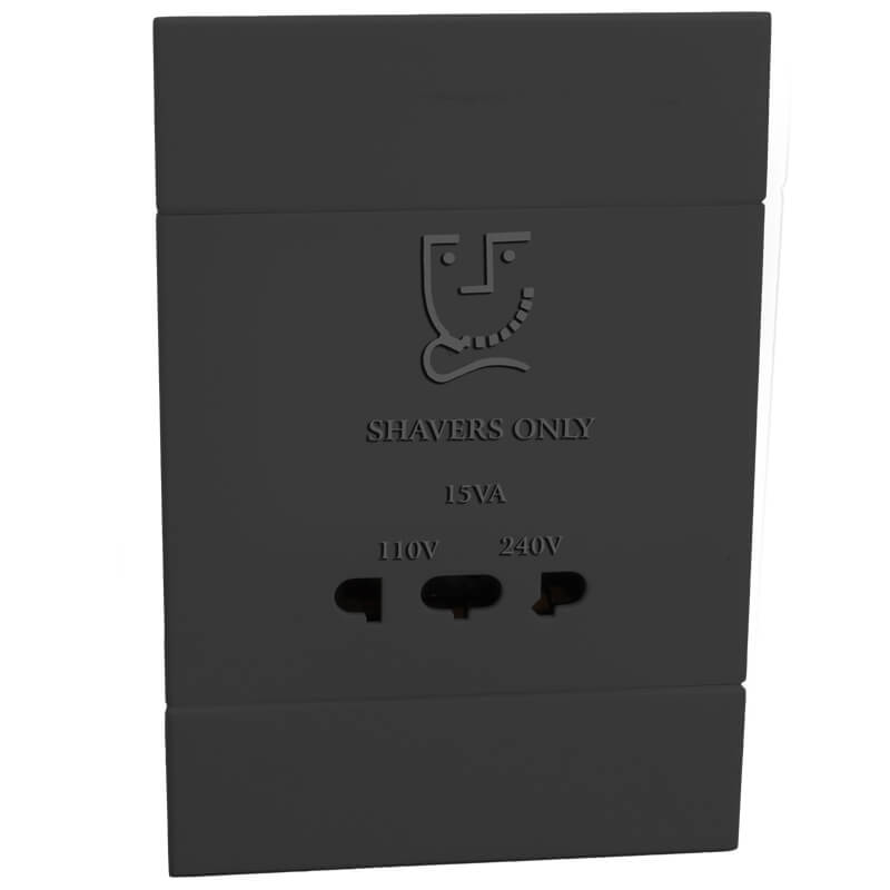 Shaver Socket - Charcoal