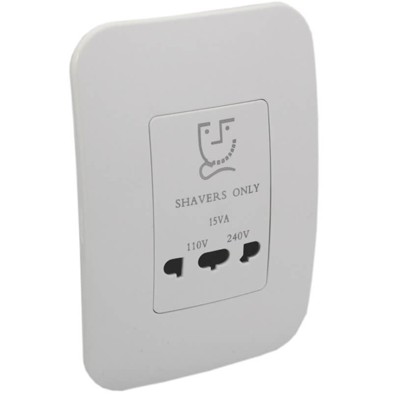 Shaver Wall Socket - White