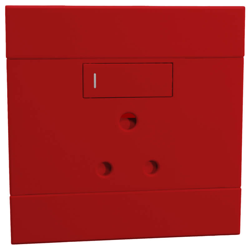 Single Dedicated 16A RSA Socket - Red