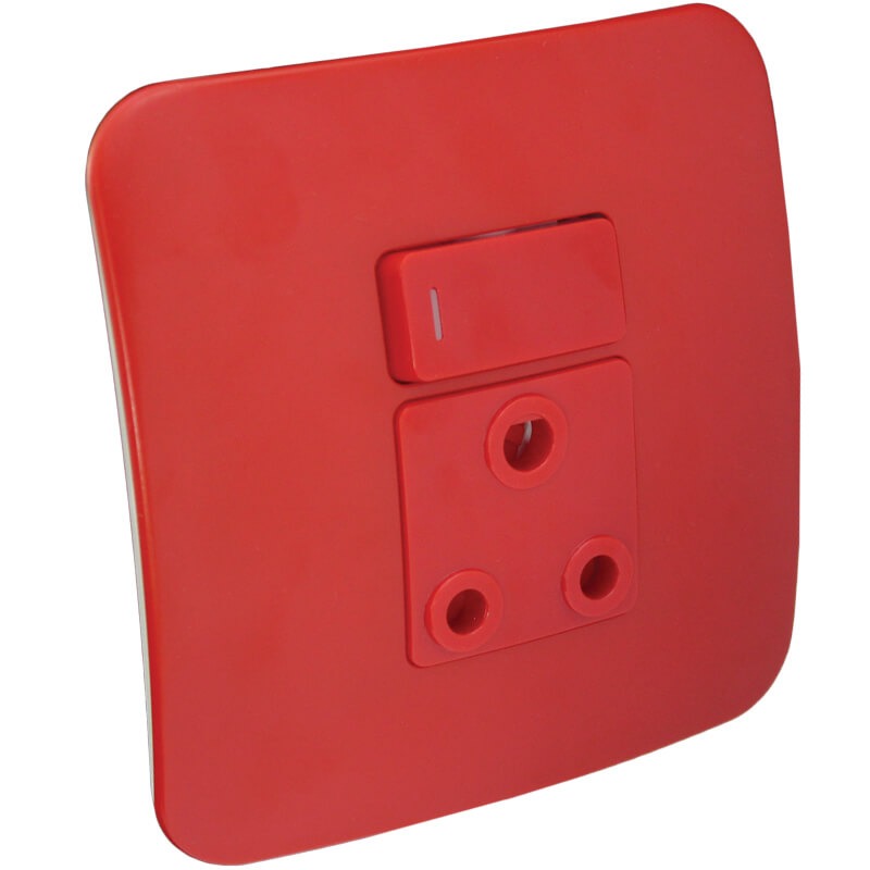 Single Dedicated Red Socket With DP Switch – Light Switches