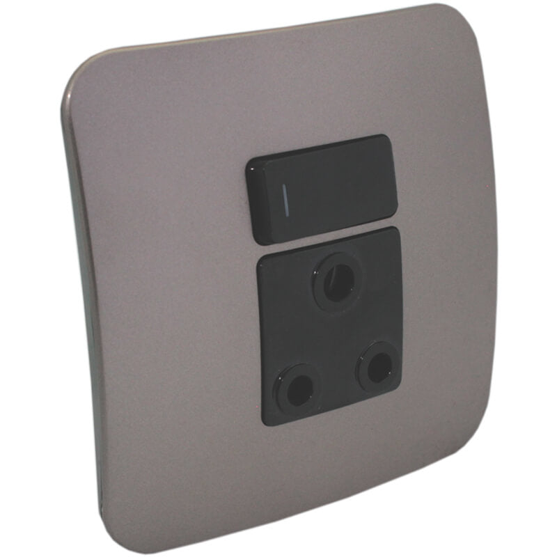 Single Switched Wall Socket - Bronze