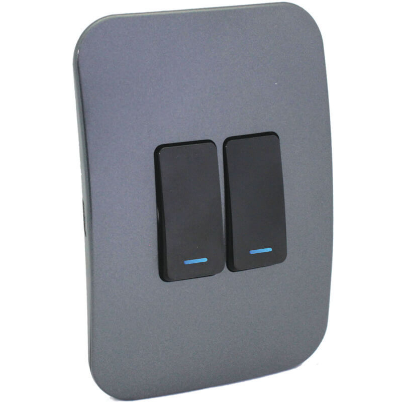 Two Lever One-Way Black Switch with Locator