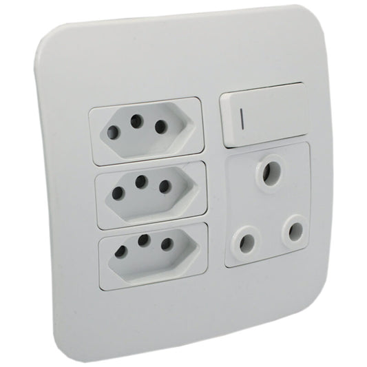 Switched Wall Socket - White