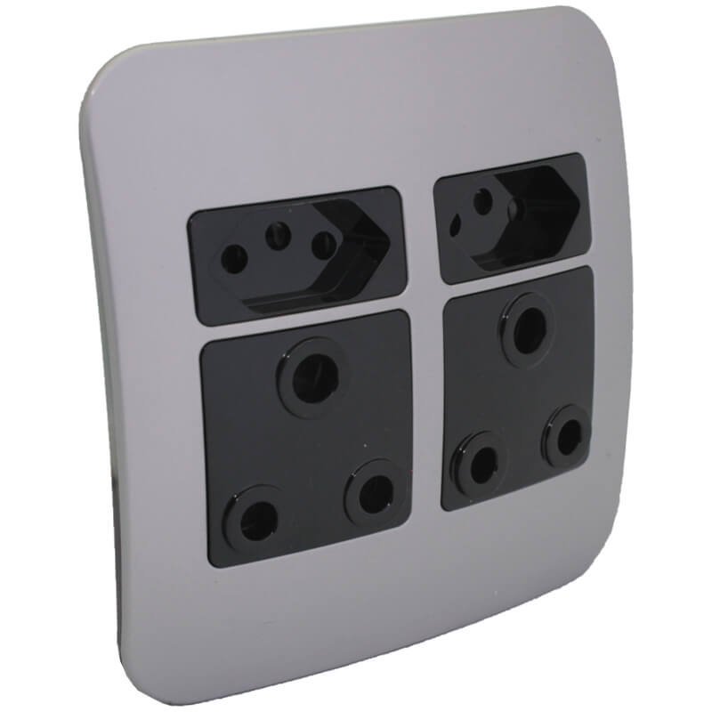 Unswitched Wall Socket - Silver