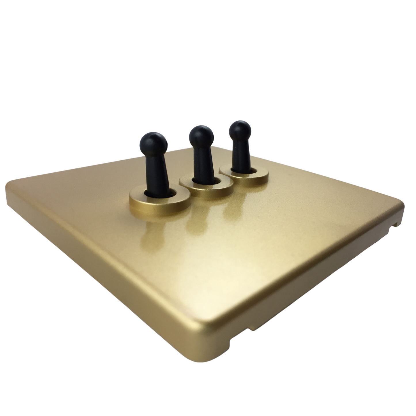 Gold with Black Toggle Light Switch - 3 lever