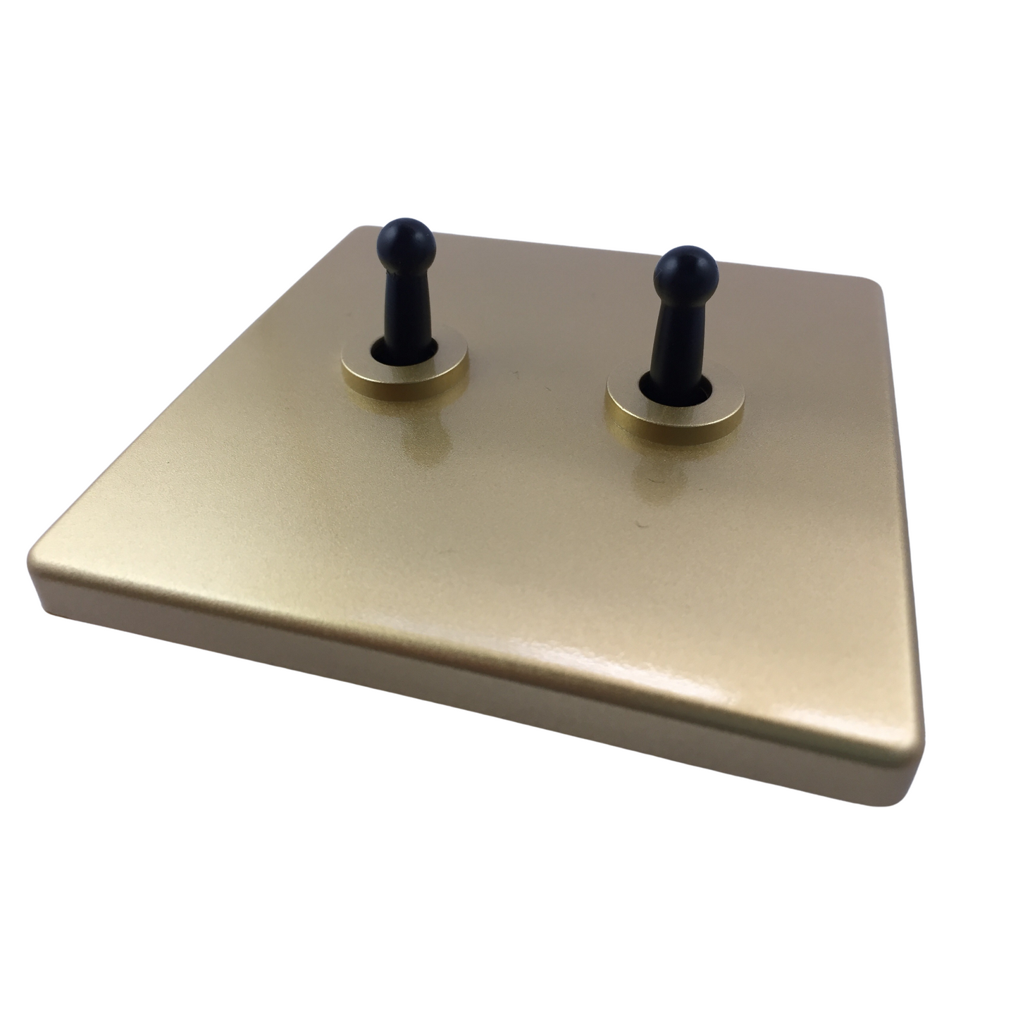 Gold with Black Toggle Light Switch - 2 lever
