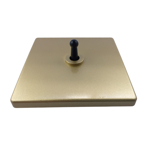Gold with Black Toggle Light Switch - 1 lever
