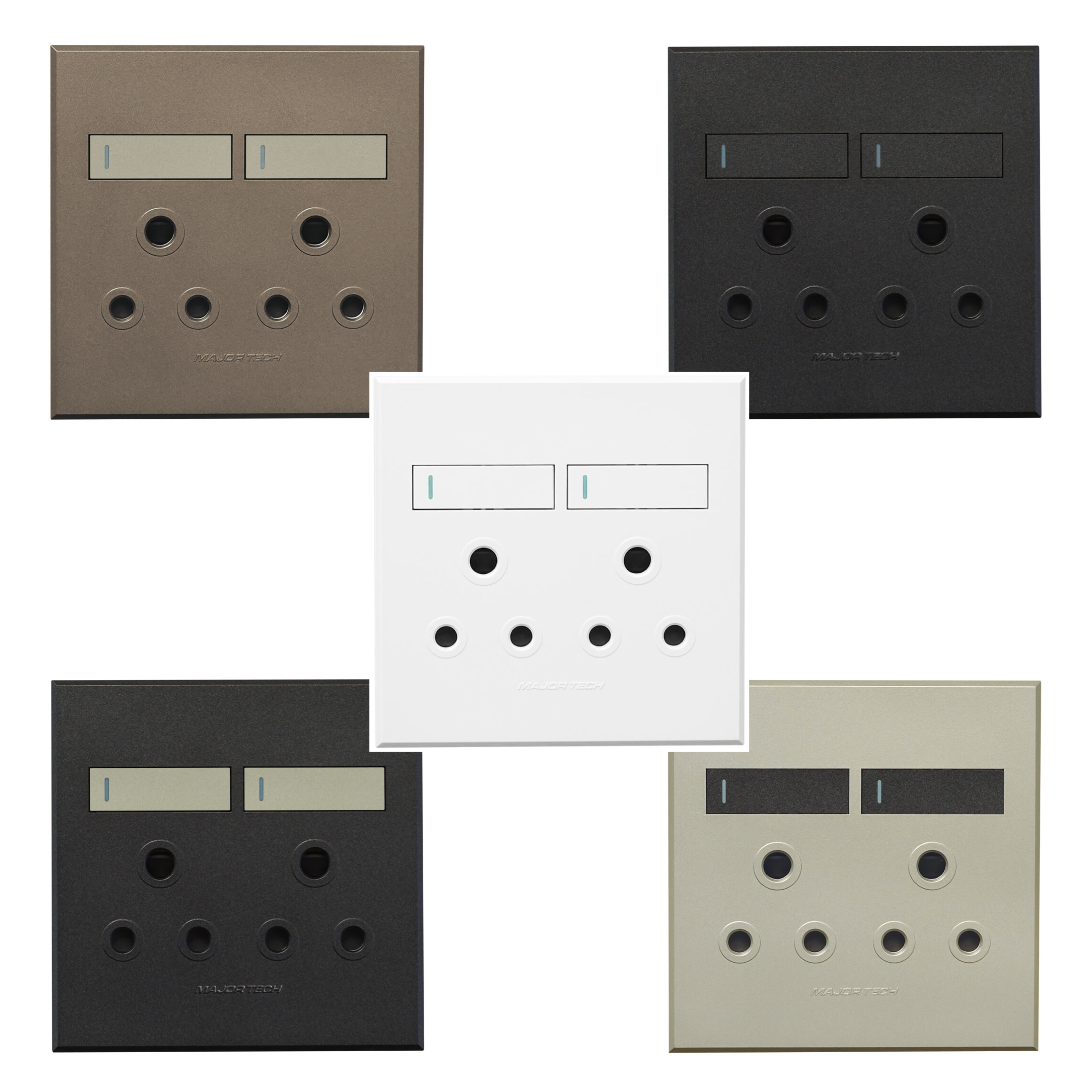 Veti 3 Double RSA Sockets – Light Switches