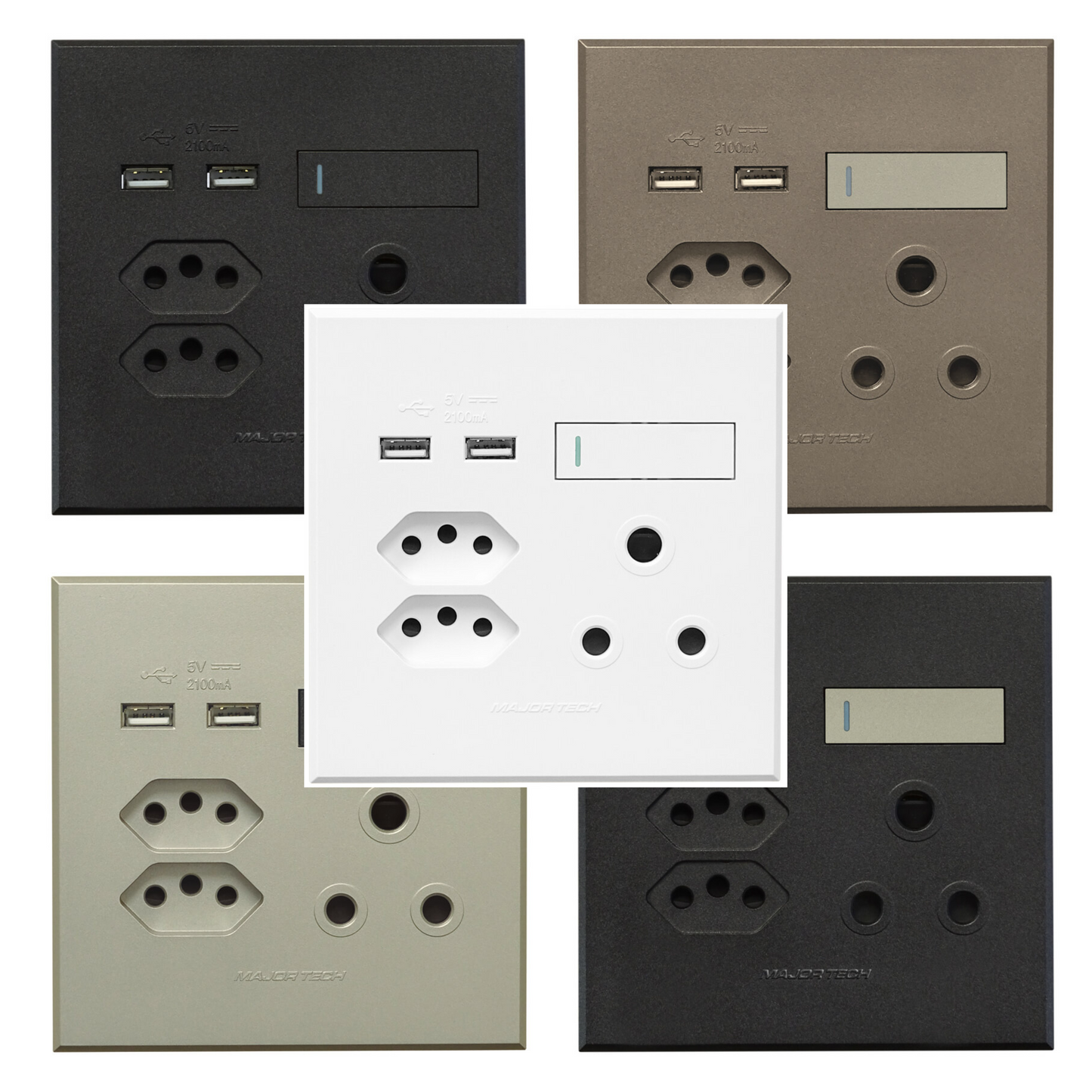 Veti 3 - Double USB, Double V-Slim, Single RSA Sockets