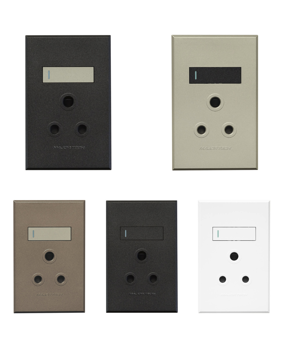 Veti 3 - Single RSA Sockets - 126x80mm – Light Switches