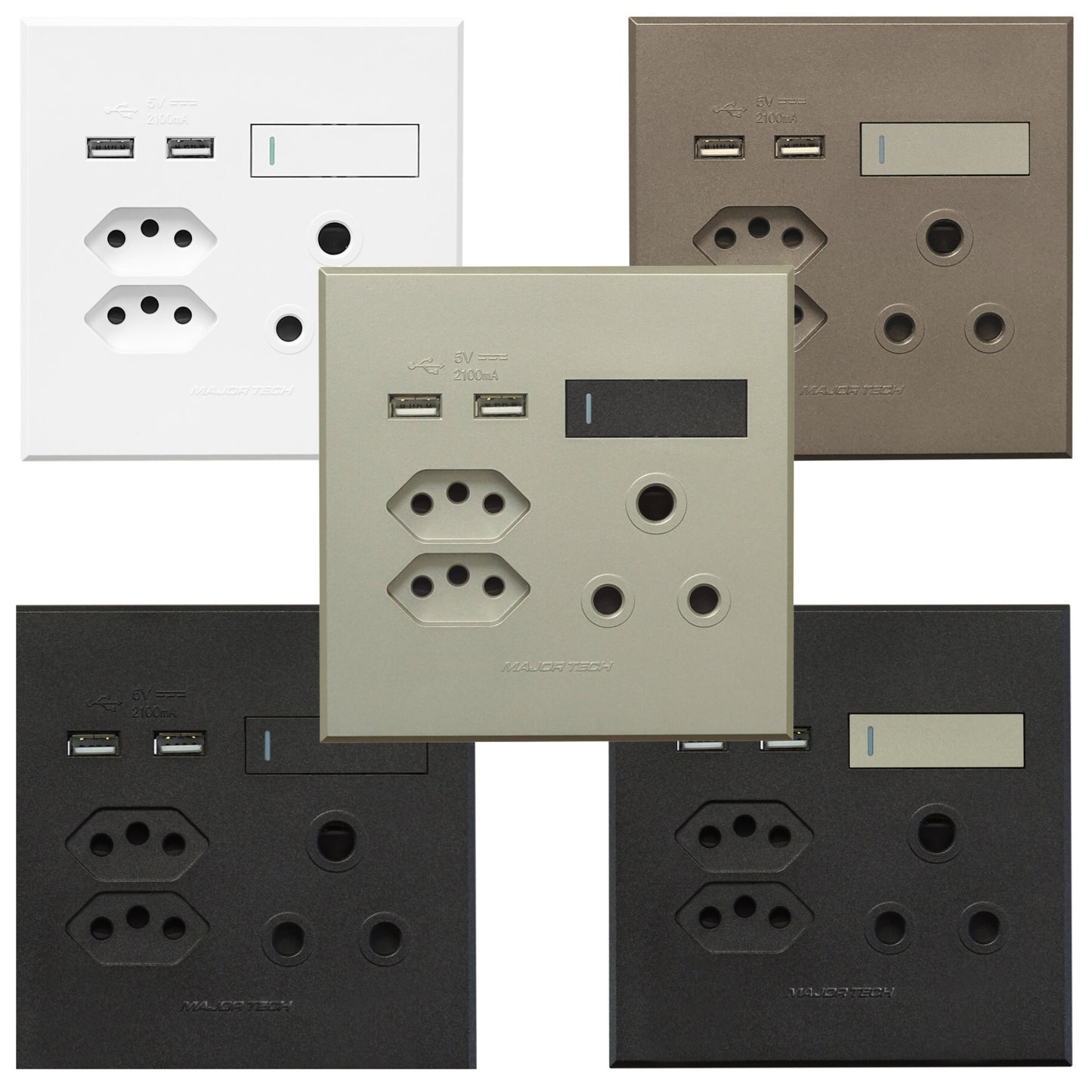 Veti 3 - Double USB, Double V-Slim, Single RSA Sockets