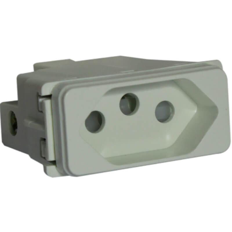 16A V-Slim 3 Pin Socket Outlet - White/Black