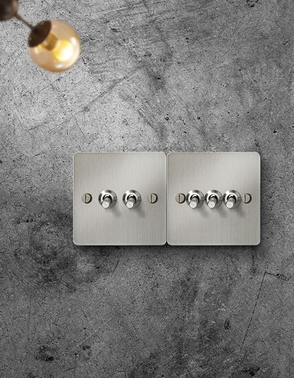 Elegant Range - Silver Toggle Light Switch