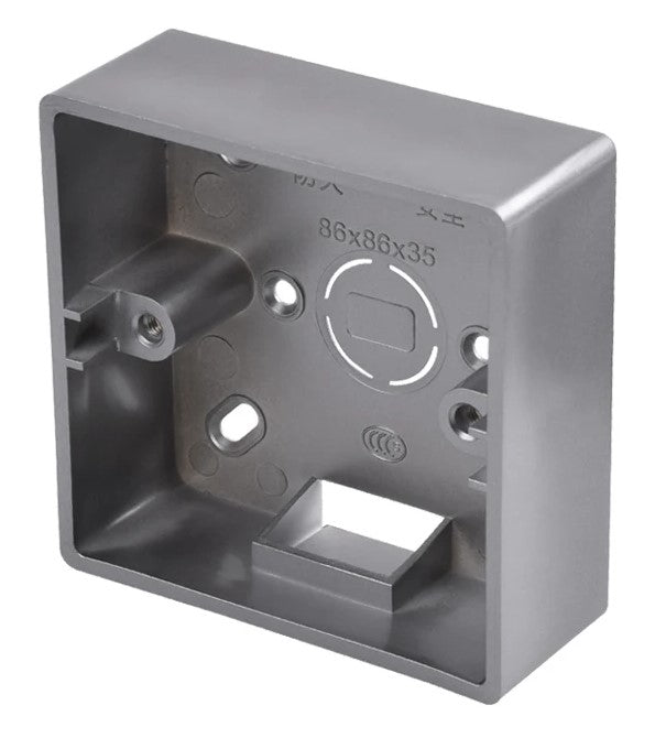 GREY SURFACE MOUNT - WALL BOX - (86 x 86 mm)