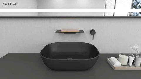 Waterfall Matt Black Basin Mixer #20120