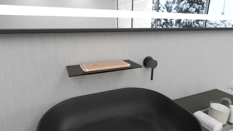 Waterfall Matt Black Basin Mixer #20120
