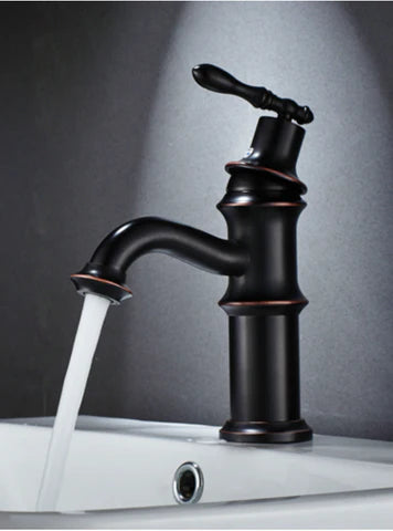 Black Retro Victorian Basin Mixer #201752