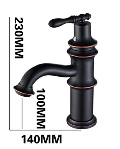Black Retro Victorian Basin Mixer #201752